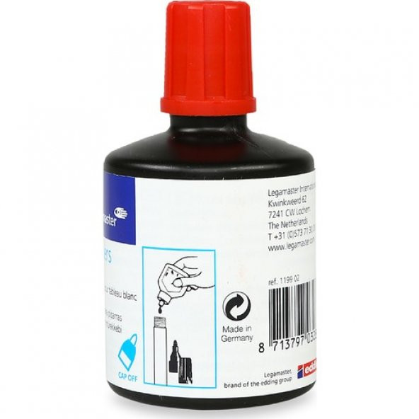 EDDİNG TAHTA KALEM MÜREKKEBİ KIRMIZI 100MM