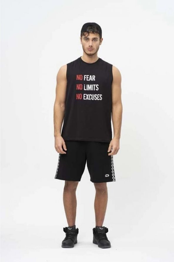No Fear Orijinal Erkek Atlet T-shirt Siyah