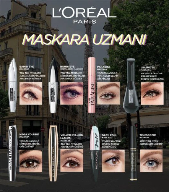 L'Oréal Paris Volume Million Lashes Maskara - Siyah - 6