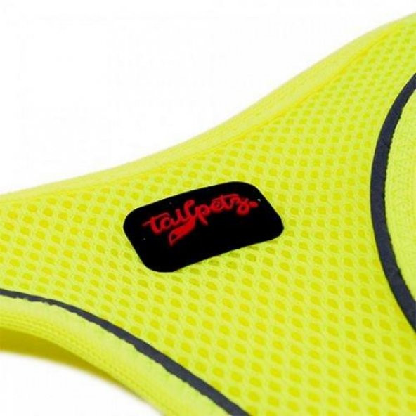 Tailpetz Air Mesh Köpek Göğüs Tasması Neon Yeşil XS - 11