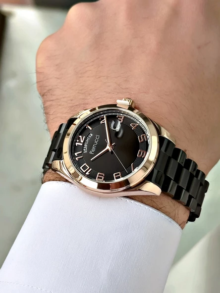 Ferrucci Takvimli Erkek Kol Saati 3 ATM Su Geçirmezlik - Resim 4