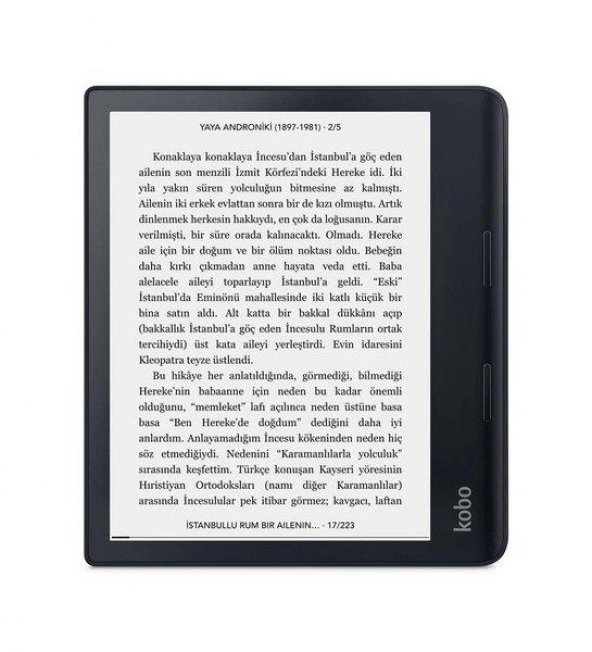 Kobo Sage 8" 32 GB Wi-Fi Siyah E-Kitap Okuyucu