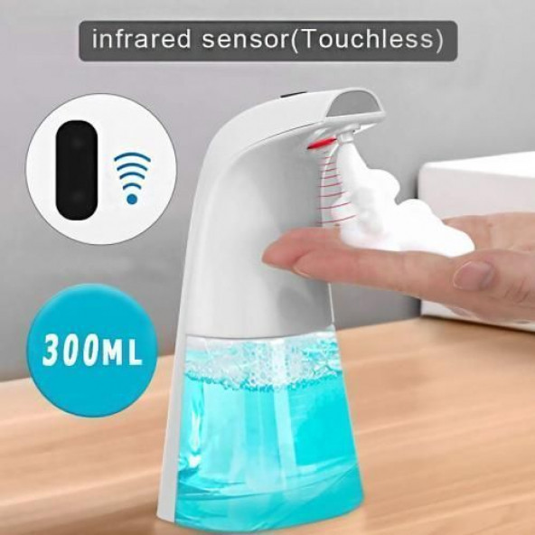 KTPJ0007-1 SENSORLU USB ŞARJLI SIVI SABUNLUK KOPUK VERİCİ 21X5X10CM 300ML - 6