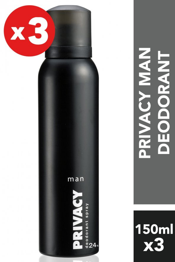 Privacy Men 3Lü Deodorant (3X150 ml )
