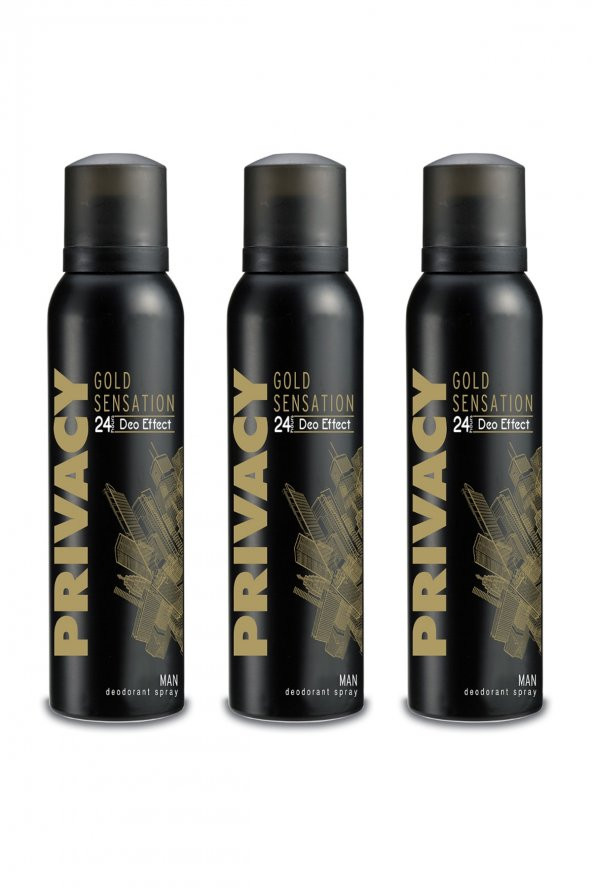 Privacy Gold Men Deodorant 3 x 150 ml