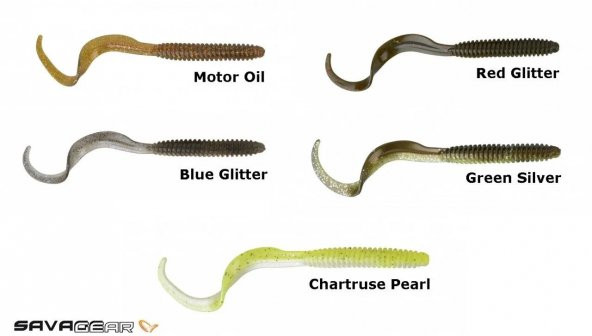 SAVAGE GEAR SG RIB WORM  9CM 3G RED GLITTER 55144