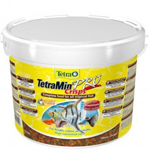 Tetramin Crisps Granül Tropikal Balık Yemi Kova 10L