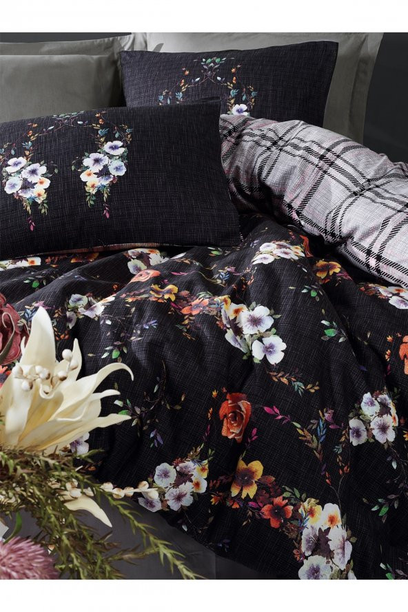 Masculine Çift Kişilik Nevresim Takımı Alanis Gri - 2