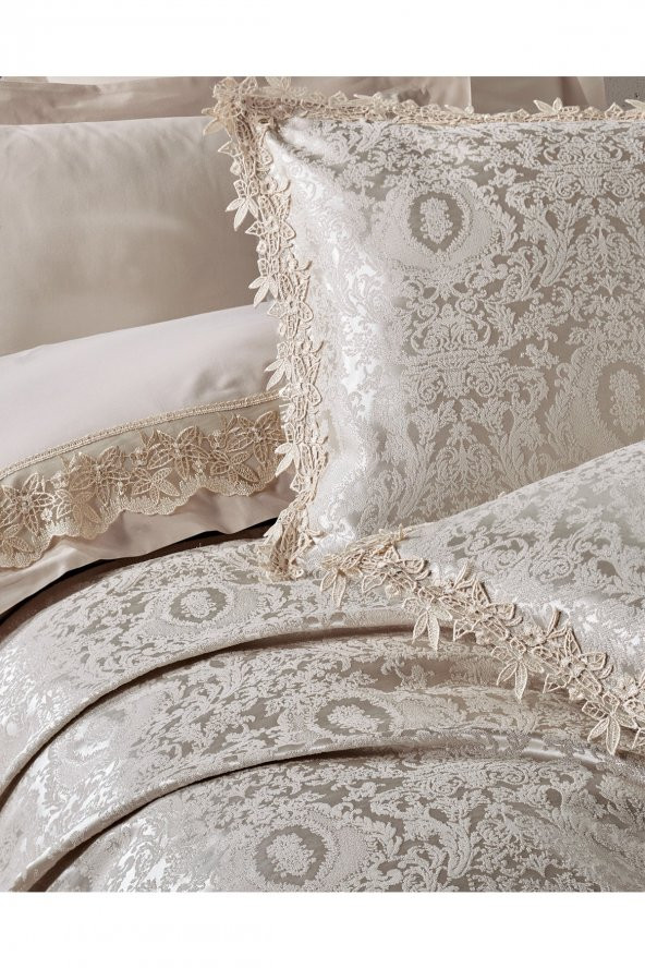 Chi Chi Çift Kişilik Pikeli Nevresim Takımı Elegance Cappuccino