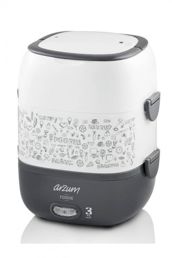 AR1073 Foodie Elektrikli Modern Sefer Tası - Beyaz