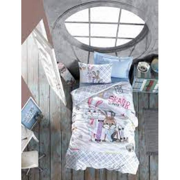 Junior Tek Kişilik Ranforce Nevresim Takımı - Skate ürün görseli