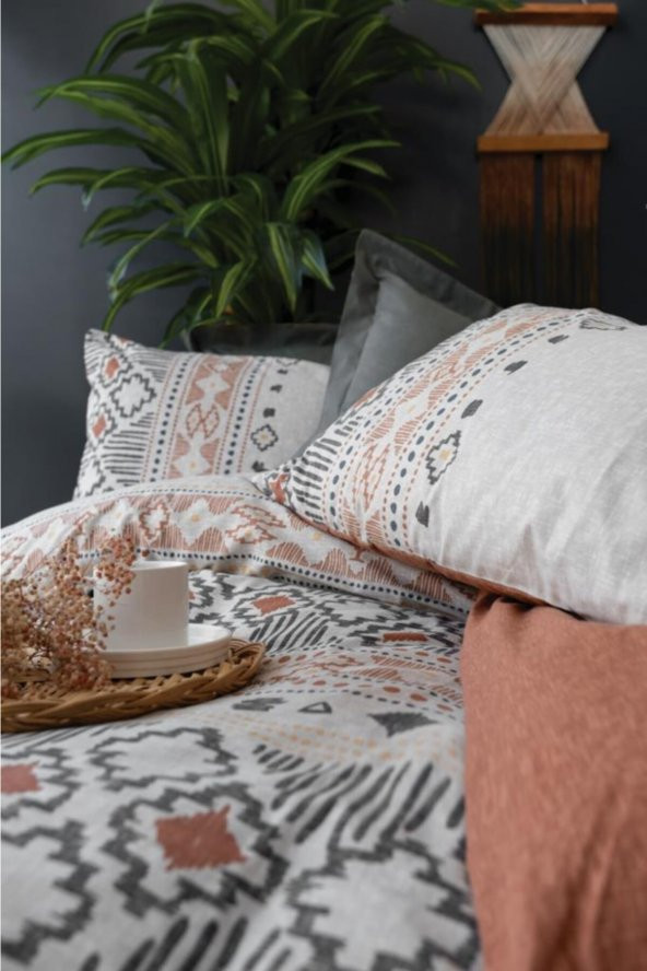 Etnich Nevresim Takımı Çift Kişilik Vita Mint - Resim 2