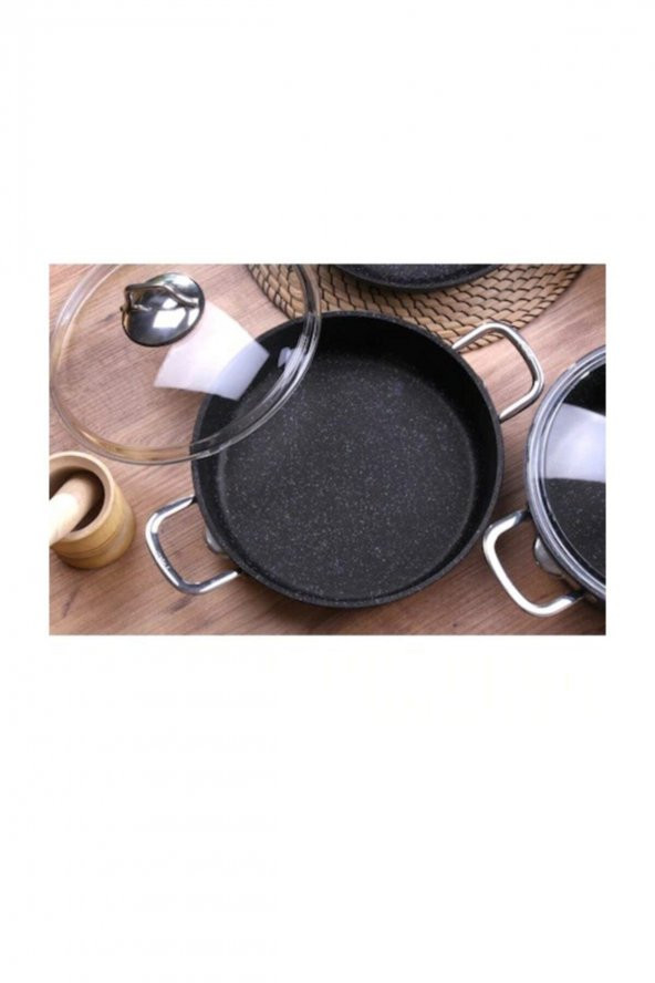 Falez  Blackline 24 Cm Döküm Gövde Granit Tencere Pilav Tenceresi - 2
