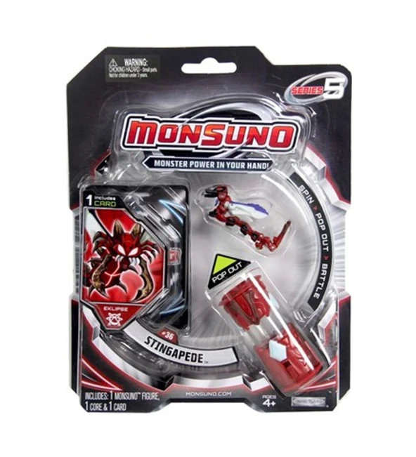 MONSUNO, Lisanslı Stingapede Figür, Fırlatma Kapsülü ve Oyun Kartı - 3