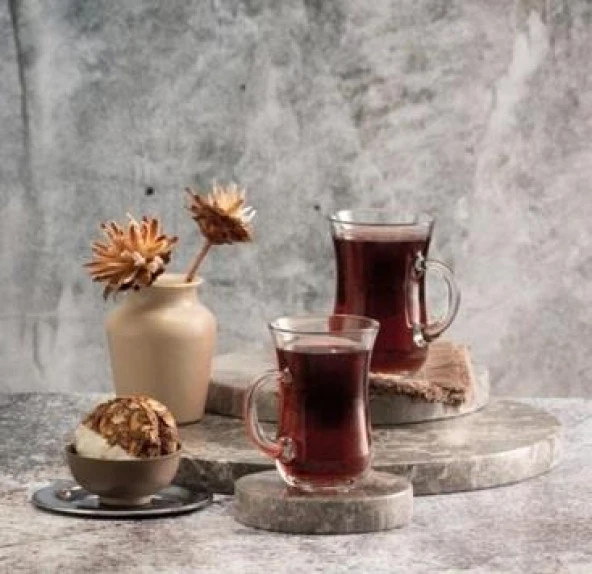 Paşabahçe Çay Bardağı Glass4you 1114103 6Lı Kulplu 55783 - 2