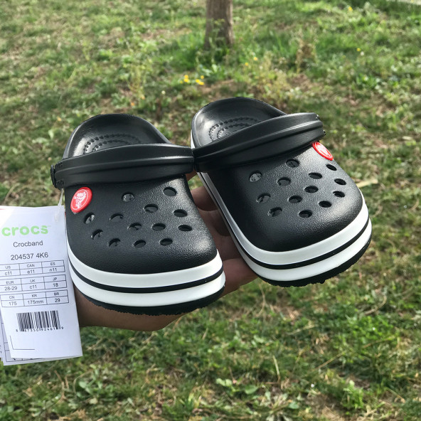 Çocuk Crocs Crocband Iconic Crocs Comfort Siyah
