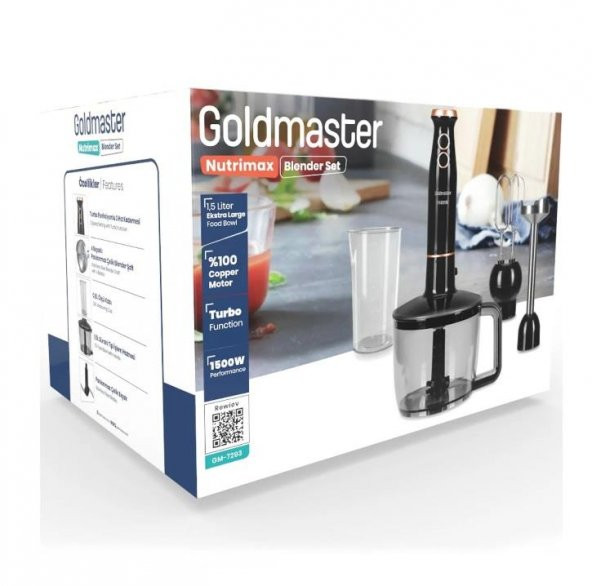 Goldmaster GM-7293 1500 W Nutrimax Blender Seti - 9