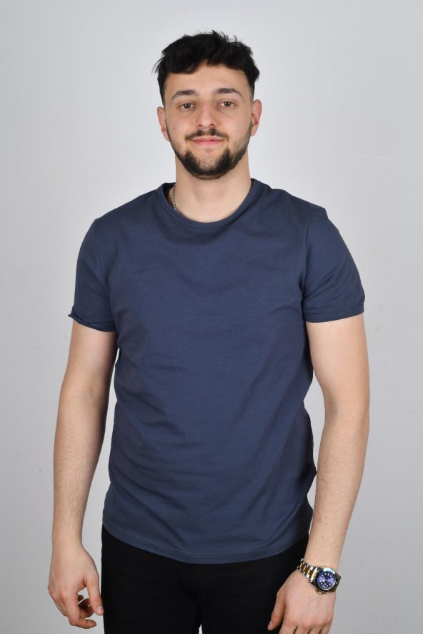 Cazador 23YCEEO04618 Erkek Antrasit Bisiklet Yaka T-Shirt