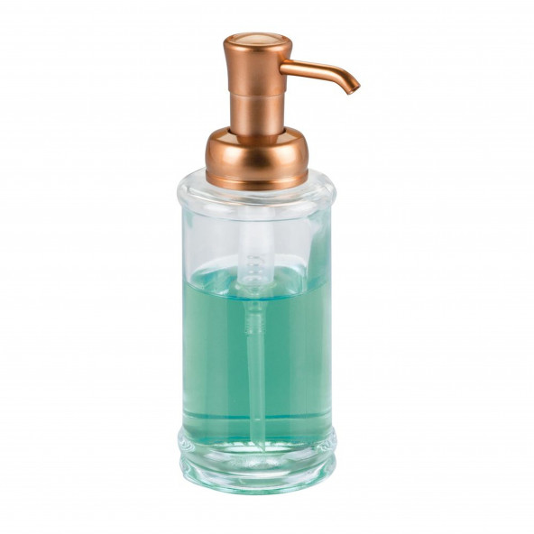 70429ES SIVI SABUNLUK CAM ALTIN PİRİNC POMPALI 7X7X20CM 325ML - 2