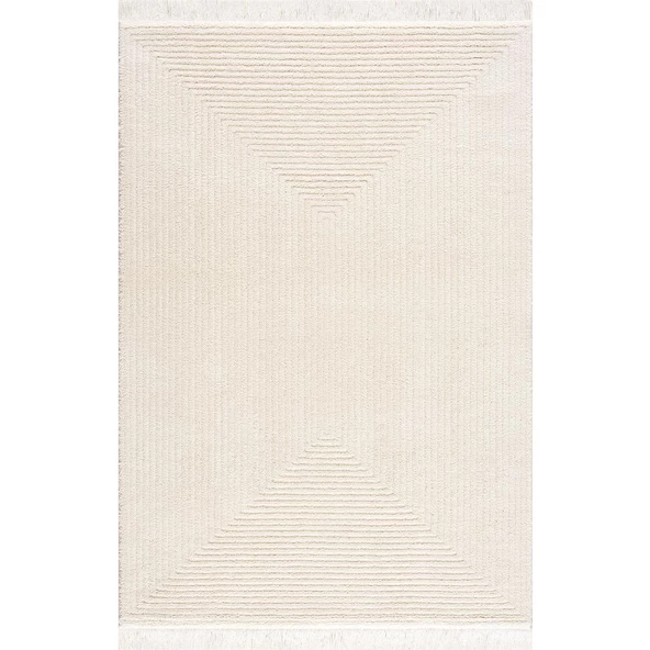 Pandora Krem Modern Peluş Oturma Odası ve Salon Halısı 1104-RR66 - 6