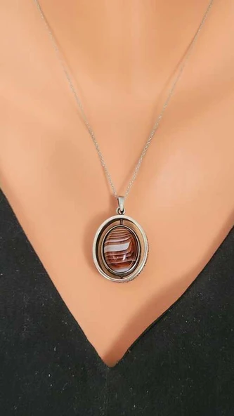 925 Ayar Gümüş Fırfır Kolye - Resim 7