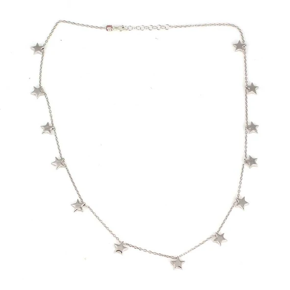 925 Ayar Gümüş 13 Yıldızlı Kolye - Resim 2