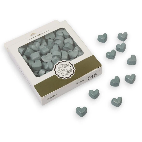 Mühür Mumu Eritme Kalp Boncuk Paket Model No: 15 SATEN GRİ - 1