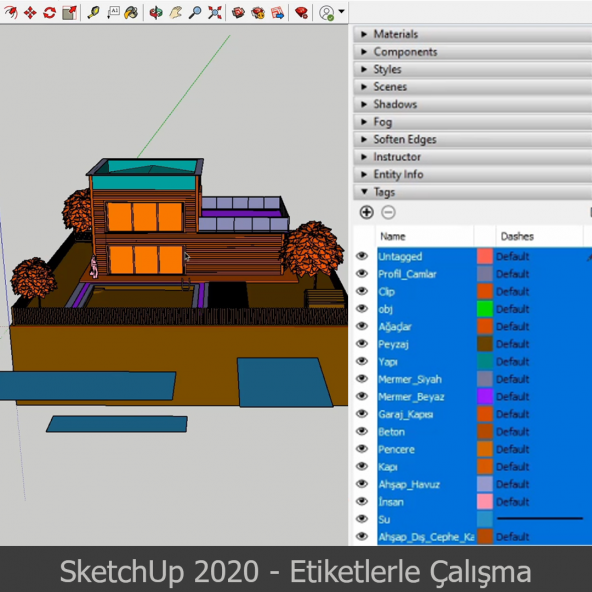 SketchUp 2020 Video Ders Eğitim Seti - 2