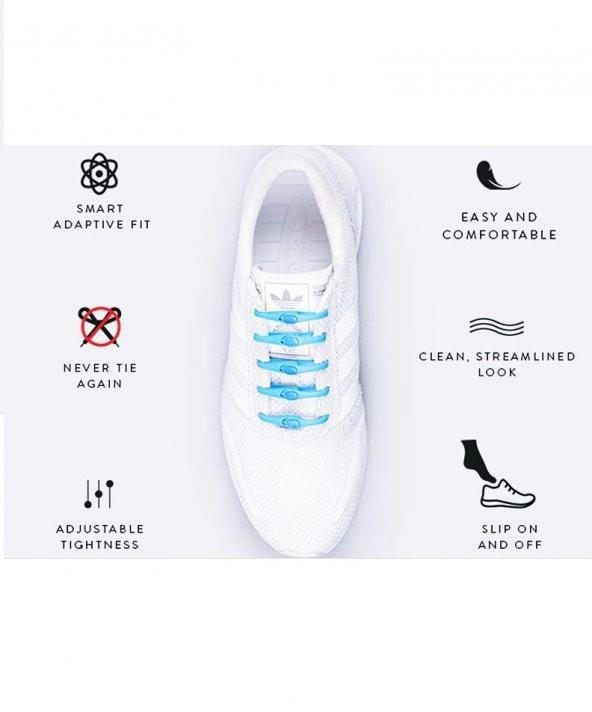 12 adet Pembe Sarı Elastik Ayakkabı Silikon Bağcık Bağcığı İpi Spor Sneakers Ayakkabı Bağcığı - 3