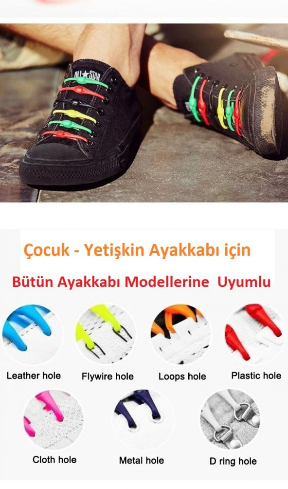 12 adet Kırmızı Elastik Ayakkabı Silikon Bağcık Bağcığı İpi Spor Sneakers Ayakkabı Bağcığı - 5