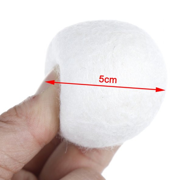 5 Adet Yün Kurutma Topları Doğal Yumuşatıcı Çamaşır Kurutma Makinesi Kurutma Topu 5cm - 3