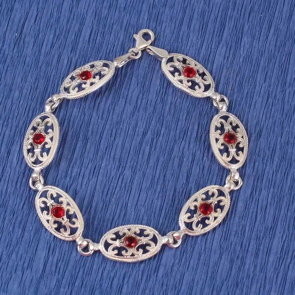 925 Ayar Gümüş Konstantin Model Bileklik ürün görseli 1