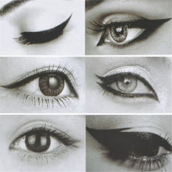 4 modelli Göz Kaş Göz Farı Makyaj Şablon Eyeliner Şekillendirici Göz Konturu Şablon - 4