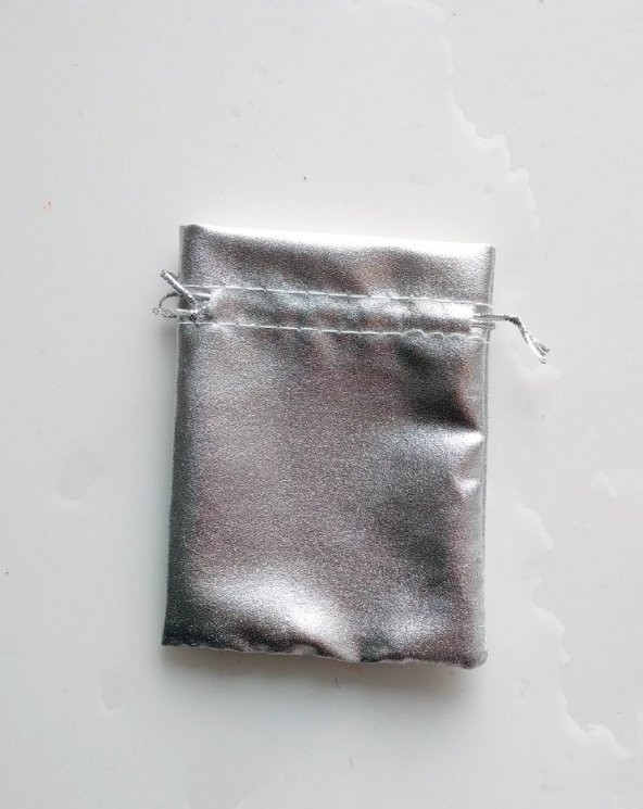 10 Adet Gümüş Silver Bez Kına Düğün Mevlüt Sünnet Hediye Kesesi Kese Çanta - 5
