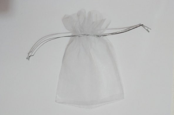 10 Adet Şeffaf Bez Kına Düğün Mevlüt Sünnet Hediye Kesesi Kese Çanta Boyut: 16 cm x 12 cm - 5