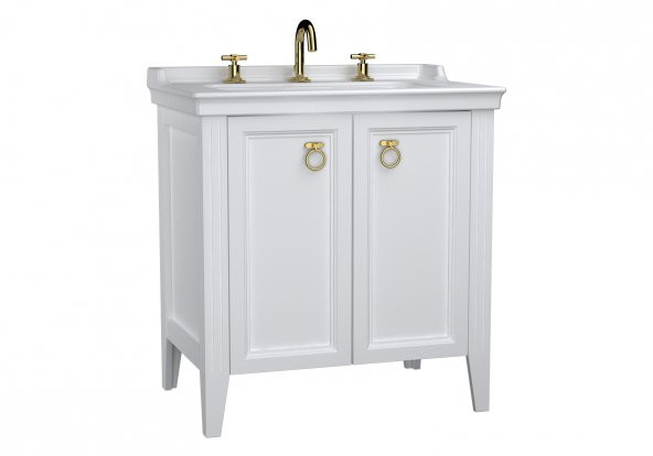 VitrA Valarte Kapaklı Etajerli Lavabo Dolabı 80 cm Mat Beyaz 62162