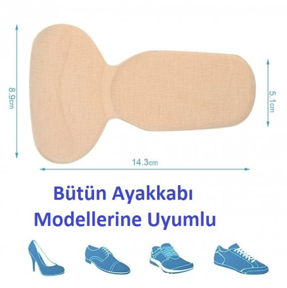 1 Çift Ten Ortopedik Tabanlık Yüksek Topuklu Ayakkabı Topuk Vurma Önleyici Koruyucu Yastığı Bez Ped - 4