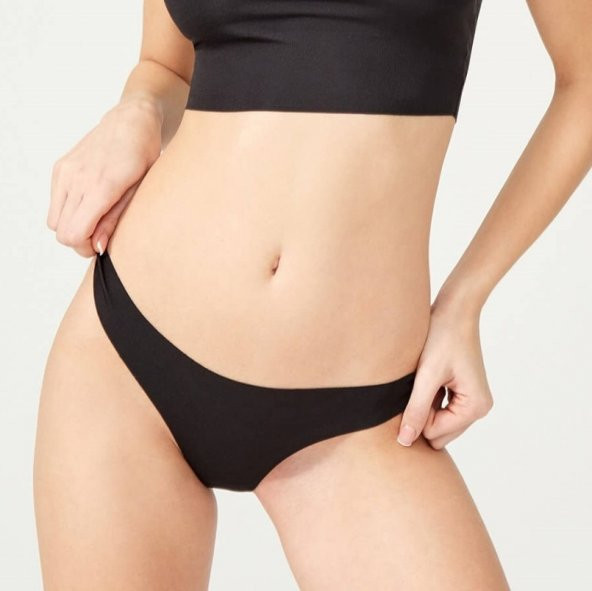 Yumuşak Pamuk Kırmızı Hissettirmeyen İz Yapmayan Dikişsiz Lazer Kesim Tanga String Külot - 2