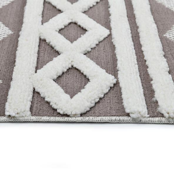 Madu Krem Vizon Saçaklı Dokuma Salon ve Oturma Odası Halısı 1285TRP66 - 3