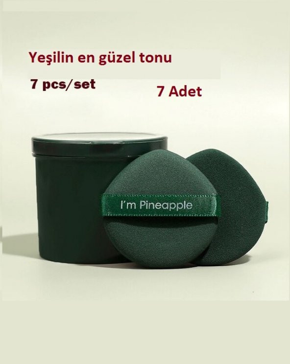 7 adet Kozmetik Puf Seti Çiftyan Yumuşak Fondöten Nemlendirici Yüz Makyaj Bez Sünger Güzellik Seti - 2