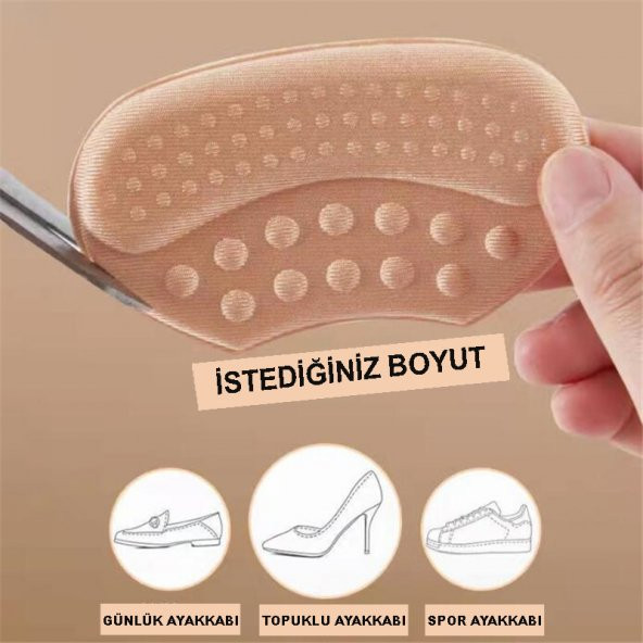 1 Çift Ten Masaj Ortopedik Topuklu Spor Ayakkabı Topuk Vurma Önleyici Koruyucu Yastığı Bez Ped - 2