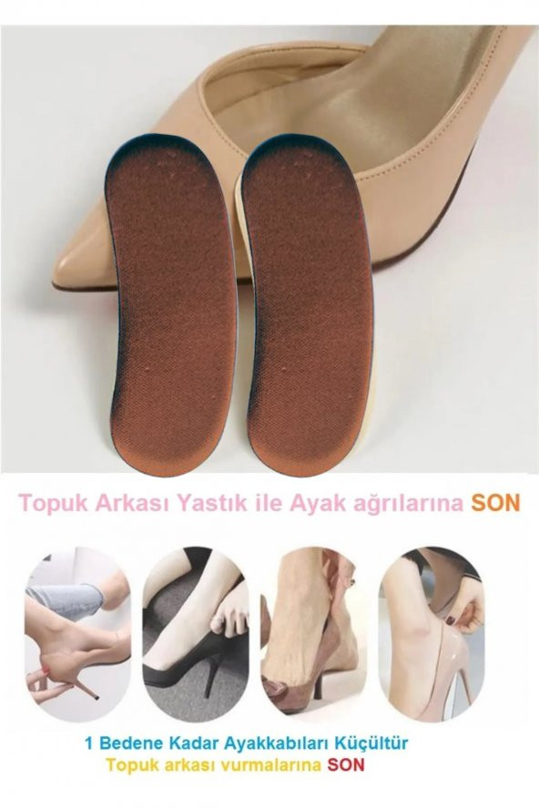 1Çift Kahve Ortopedik Topuk Ekleme Yüksek Topuklu Ayakkabı Topuk Vurma Önleyici Koruyucu Yastığı Ped - 2