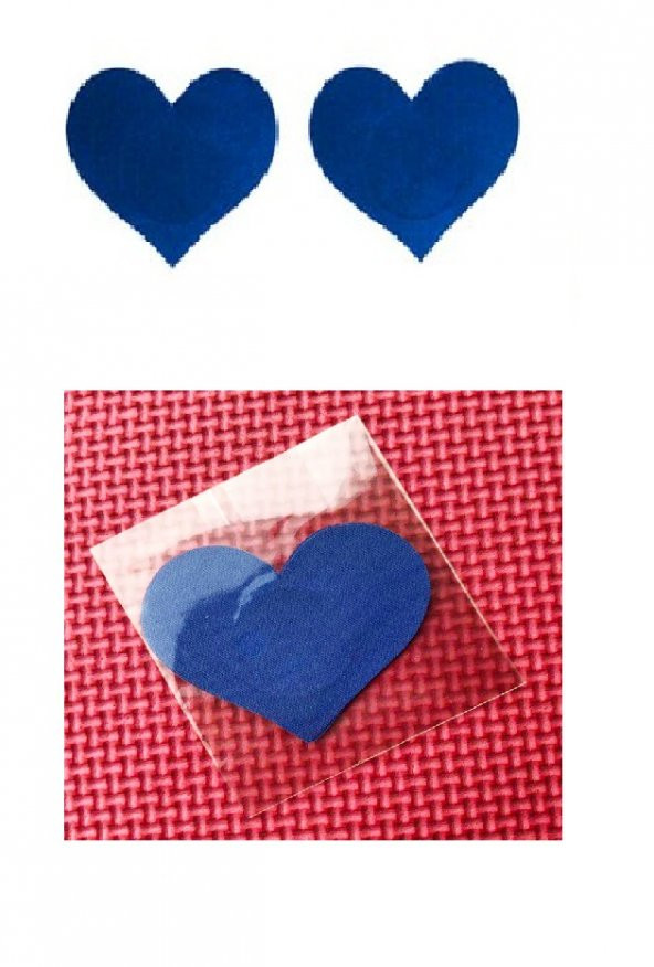 1 Çift Sütyensiz Saten Mavi İnce Göğüs Meme Ucu Kapatıcı Gizleyici Ped Bandı