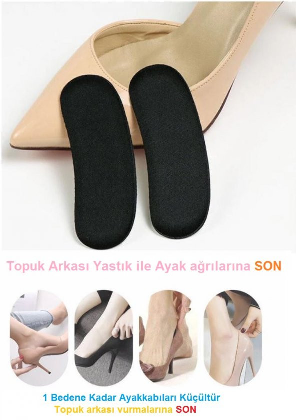 1Çift Siyah Ortopedik Topuk Ekleme Yüksek Topuklu Ayakkabı Topuk Vurma Önleyici Koruyucu Yastığı Ped - 5