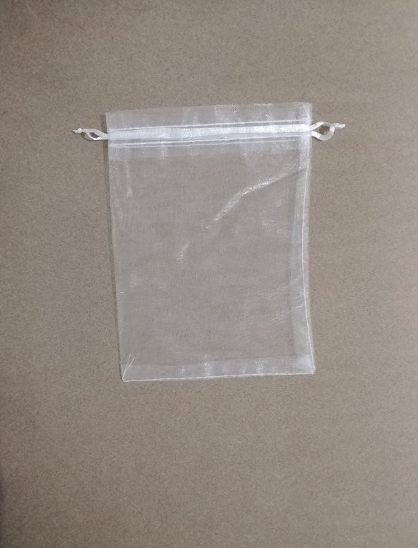 10 Adet Şeffaf Bez Kına Düğün Mevlüt Sünnet Hediye Kesesi Kese Çanta 18 cm x 13 cm - 5