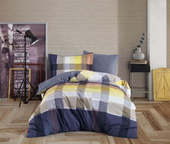 Hobby Tek Kişilik Poplin Nevresim Takımı Virginia Lacivert ürün görseli