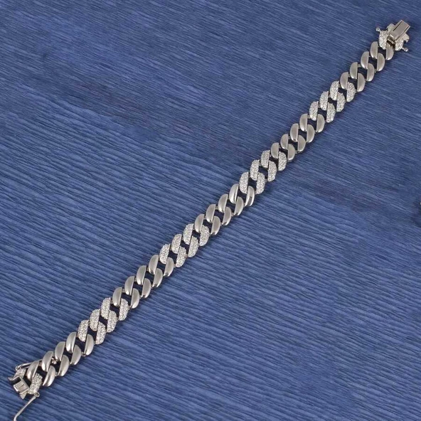 925 Ayar Gurmet Zincir Gurmet Bileklik - Resim 2