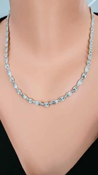 925 Ayar Gümüş Gemici Model Pres Kolye ürün görseli