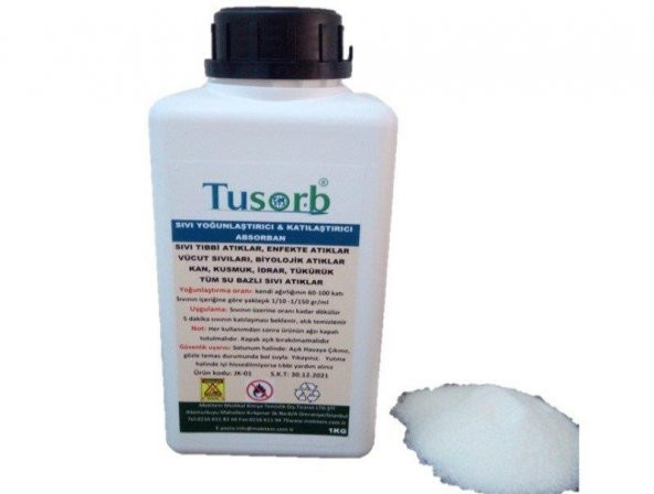 SIVI ATIK YOĞUNLAŞTIRICI & JELLEŞTİRİCİ ABSORBAN 1 KG PLASTİK ŞİŞE - 2