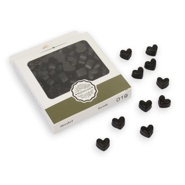 Mühür Mumu Eritme Kalp Boncuk Paket Model No: 19 KÖMÜR SİYAH ürün görseli